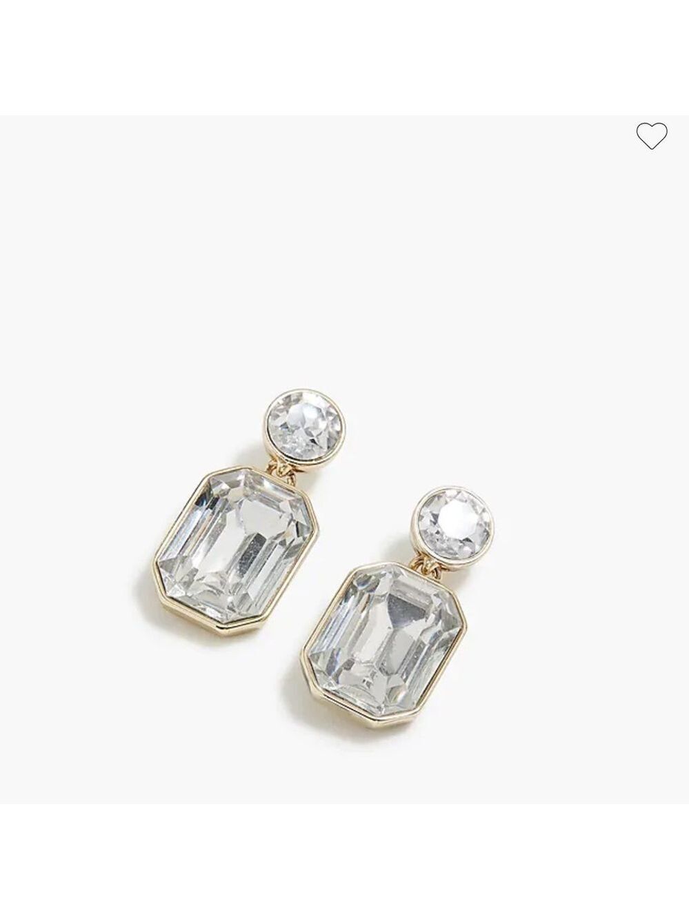 J.Crew-Crystal drop statement Earrings-New - Picture 2 of 7